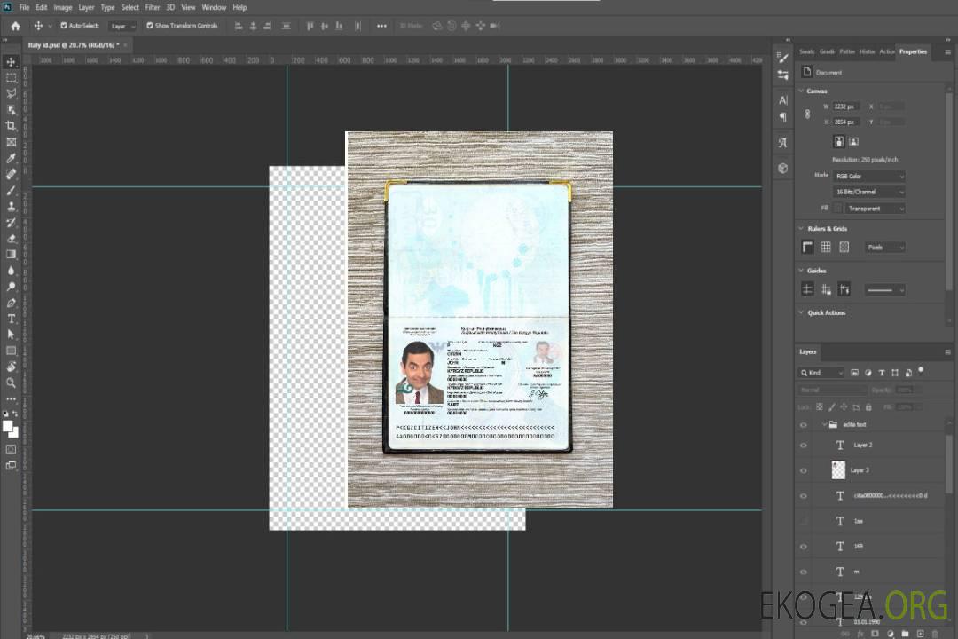 Photo d'identité du Kirghizistan template Photo d'identité du Kirghizistan template